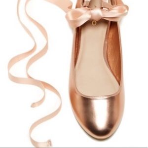 Aldo Malbaie Rose Gold Ballet Slippers Wedding